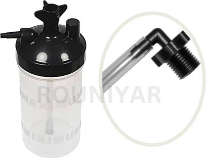 Rouniyar Humidifier Bottle for Oxygen Concentrator with Connector NA Respiratory Exerciser