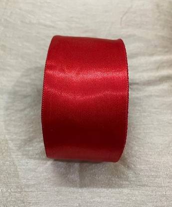 Bright Home Decor 2 Inch Red Color Satin-20 Meter Red Satin Ribbon