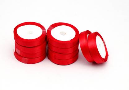 Khushu ribben red 10 roll vb Red Silk Ribbon