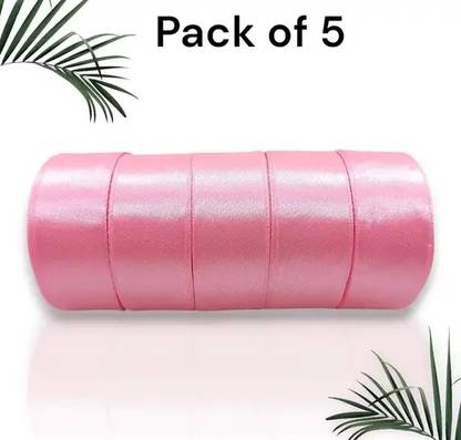 World Wide Villa Pink satin ribbon 1 inch Pink Satin Ribbon