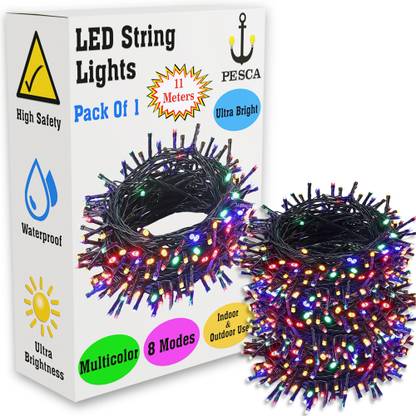 PESCA 40 LEDs 11 m Multicolor Steady String Rice Lights