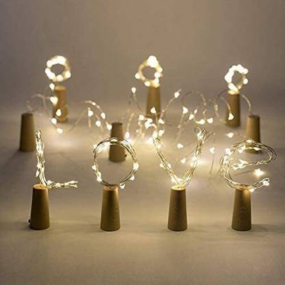 CS3HUB 20 LEDs 1 m Yellow Steady String Rice Lights