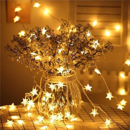 BlingOn 16 LEDs 3.71 m Yellow, White Steady Star Rice Lights
