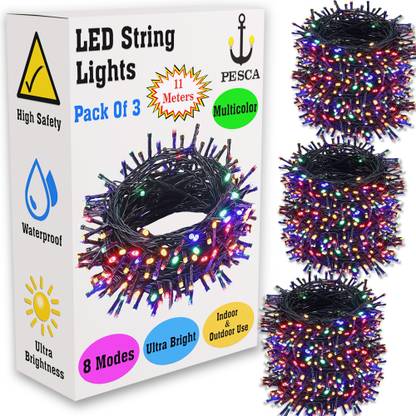 PESCA 40 LEDs 11 m Multicolor Steady String Rice Lights
