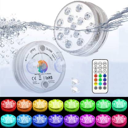 HASTHIP Aquarium Fish Tank Pool Submersible LED Lights with Remote