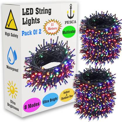 PESCA 40 LEDs 11 m Multicolor Steady String Rice Lights