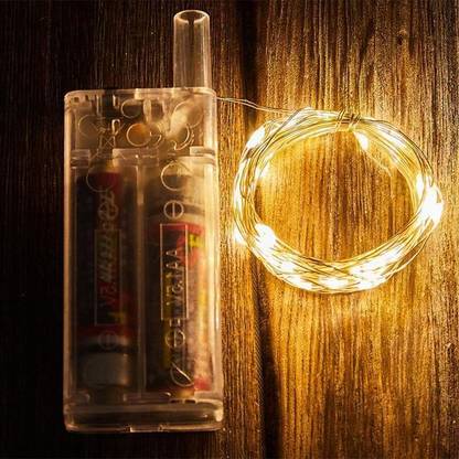 TurboTraders 30 LEDs 3 m Yellow Steady String Rice Lights