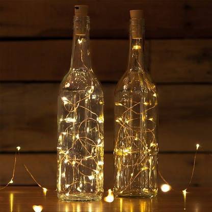 Sunrage QEQW 20 LEDs 1.98 m Yellow Rice Lights pack of 2 Night Lamp