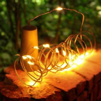 spark world 20 LEDs 1.98 m Yellow Steady String Rice Lights  (Pack of 1)