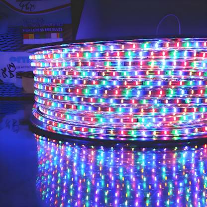Vj Shree 75 LEDs 5 m Multicolor Steady Strip Rice Lights