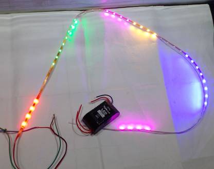 StrawHat DC 12 Volt 54 Led Multicolor Changing Auto Running LED Light Strip Light Electronic Hobby Kit