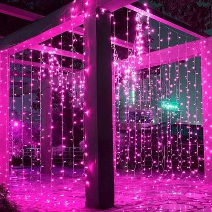 houseasify 42 LEDs 12 m Pink Steady Bulb Rice Lights  (Pack of 1)