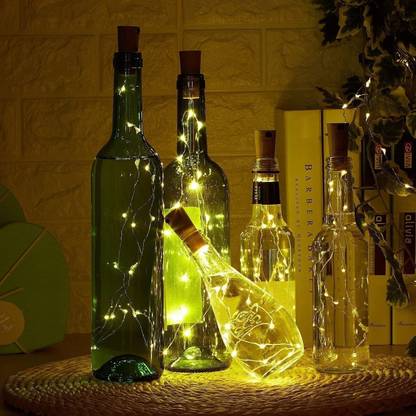 MACVL5 20 LED Wine Bottle Cork Lights Copper Wire String Lights Decorative Bottle