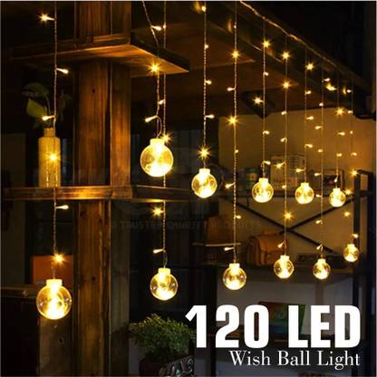 Sunaze 138 LEDs 3 m Beige Color Changing Ball Rice Lights