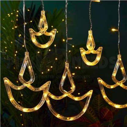 Sunaze 138 LEDs 10 m Beige Color Changing Diya Rice Lights