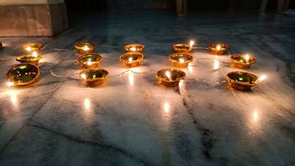 nini 18 LEDs 3 m Multicolor Steady Diya Rice Lights  (Pack of 1)