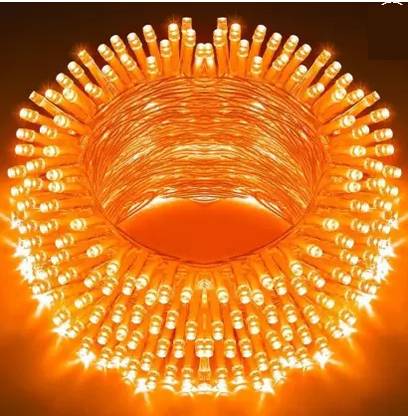 TECH GAMERZ 40 LEDs 12 m Orange Flickering String Rice Lights