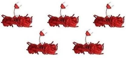 Shankypal 26 LEDs 9.78 m Red Steady String Rice Lights