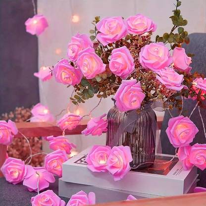 Decor City 14 LEDs 4 m Purple Steady Flower Rice Lights