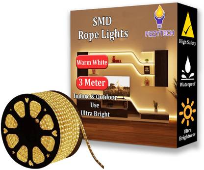 FIZZYTECH 390 LEDs 3 m Yellow Color Changing Strip Rice Lights