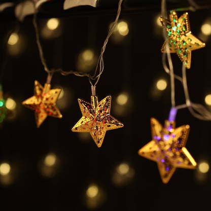 Home Delight 16 LEDs 3.18 m Multicolor Flickering Star Rice Lights