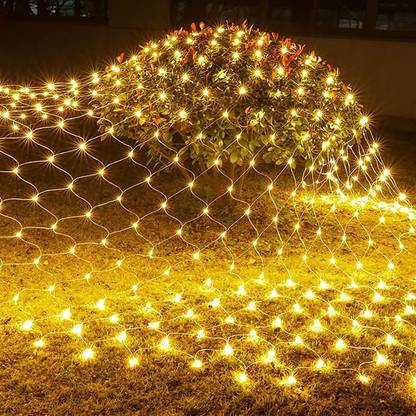 Meneon 154 LEDs 2.9 m Gold Steady Net/Mesh Rice Lights