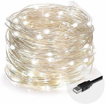 XERGY 100 LEDs 10 m White Steady String Rice Lights