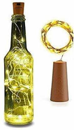 quickous 20 LEDs 2.49 m Yellow Steady Bottle Rice Lights