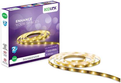 EcoLink 300 LEDs 5 m White Steady Strip Rice Lights