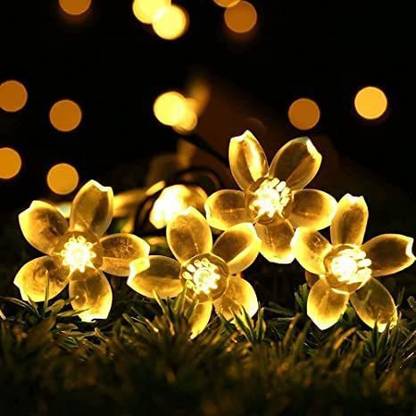 Aisha Impex 16 LEDs 4 m Yellow Steady Flower Rice Lights