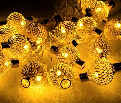 Home Delight 16 LEDs 0.25 m Gold Steady String Rice Lights