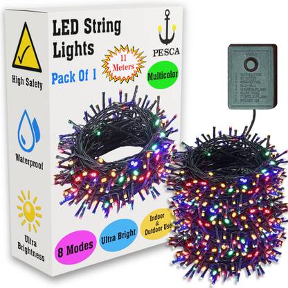 PESCA 40 LEDs 11 m Multicolor Steady String Rice Lights