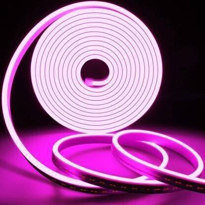 paridhi collections 196 LEDs 5 m Pink Steady Clip Rice Lights