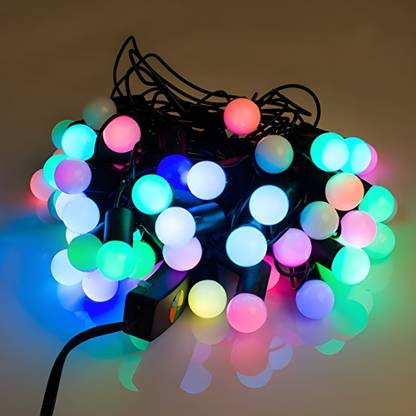 WBD 40 LEDs 10 m Multicolor Steady Bulb Rice Lights