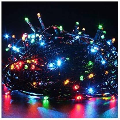 VibeX 150 LEDs 24.99 m Multicolor Color Changing, Flickering String Rice Lights