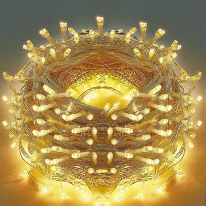 NISCO 340 LEDs 35.53 m Yellow Flickering, Steady String Rice Lights