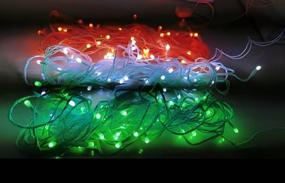 Lumicub 33 LEDs 19.5 m Orange, White, Green Color Changing, Flickering, Steady String Rice Lights