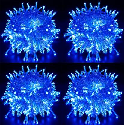 TECH GAMERZ 40 LEDs 12 m Blue Flickering String Rice Lights