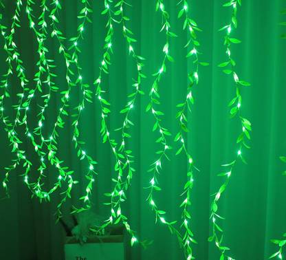 Just Decor 216 LEDs 3 m Green Steady Leaf Rice Lights