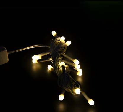 DeoDap 16 LEDs 3 m Yellow Flickering String Rice Lights  (Pack of 1)