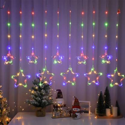 FIZZYTECH 118 LEDs 3.6 m Multicolor Flickering Star Rice Lights