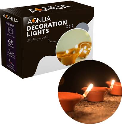 AGNIJA 1 LEDs 5 m Yellow Steady Diya Rice Lights