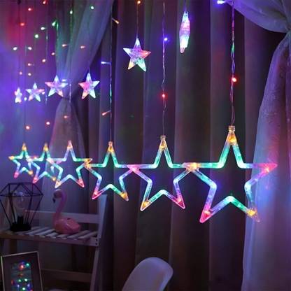 TechPride 138 LEDs 3 m Yellow Flickering Star Rice Lights