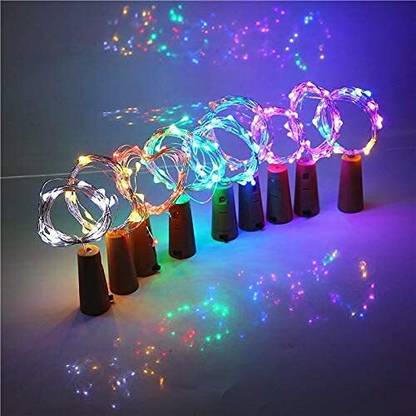 Vj Shree 20 LEDs 2 m Multicolor Steady Bulb Rice Lights