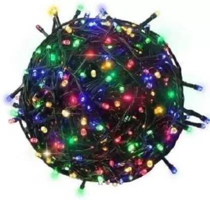 diwalilights 220 LEDs 50 m Multicolor Color Changing, Flickering, Steady Flower Rice Lights