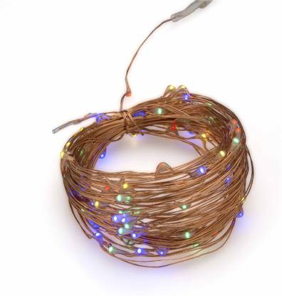 Syska 100 LEDs 10 m Multicolor Color Changing String Rice Lights