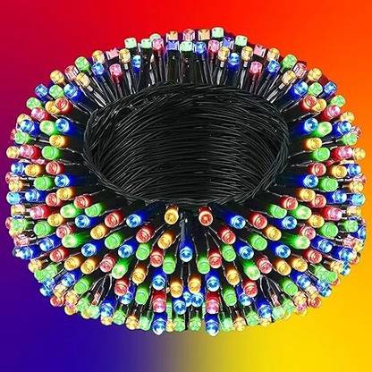 SUJ 68 LEDs 20 m Multicolor Steady Bell Rice Lights  (Pack of 1)