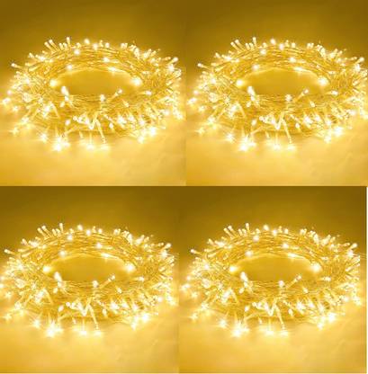 TECH GAMERZ 40 LEDs 12 m Gold Flickering String Rice Lights