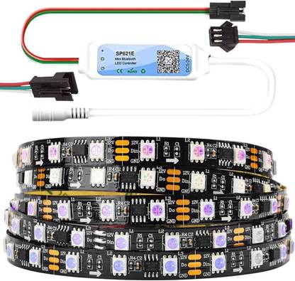 AURECIS 300 LEDs 5 m Multicolor Color Changing, Flickering, Steady Strip Rice Lights