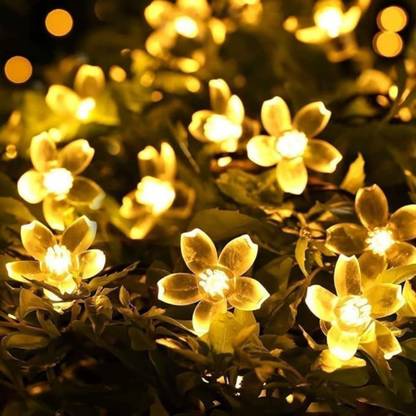 Rati Decor 25 LEDs 3 m Yellow Steady Flower Rice Lights  (Pack of 1)